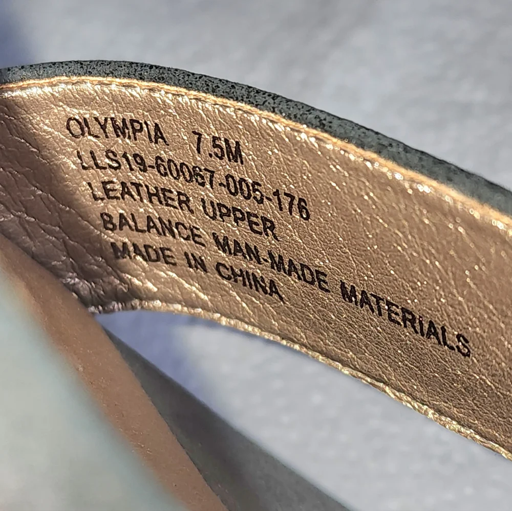 Lucca Lane Olympia Metallic‎ Gray Leather Cork Platform Sandals Size 7.5